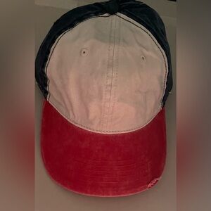 Men's  Washed Cotton Twill Baseball Hat, Tricolor